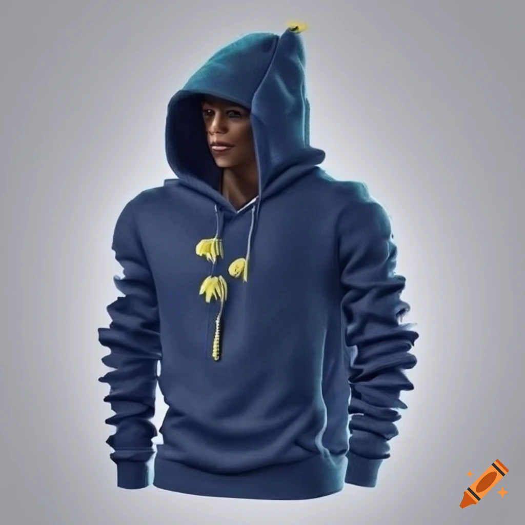 dark blue hoodie with capybara design