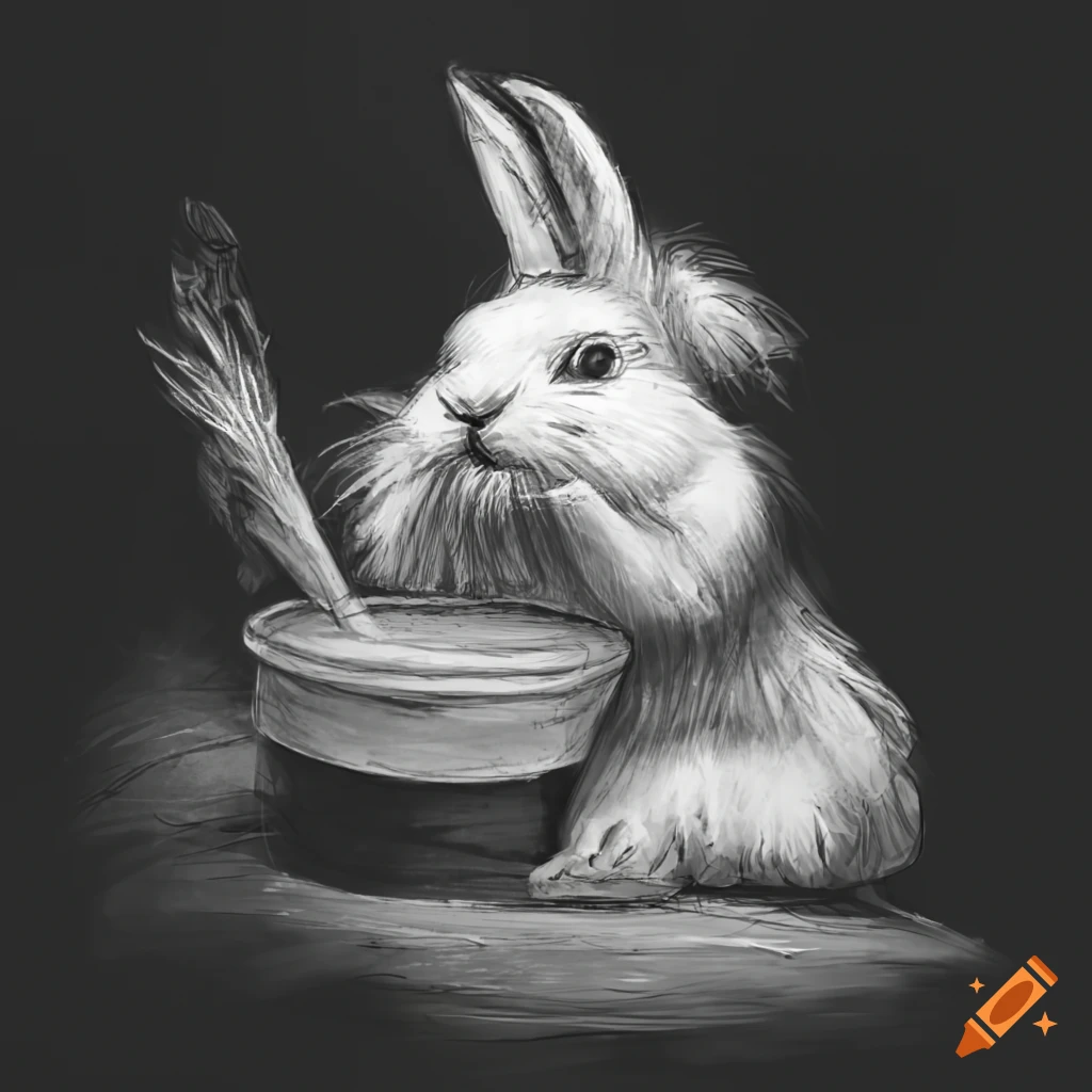 concept art of a magician pulling out a white rabbit from a hat