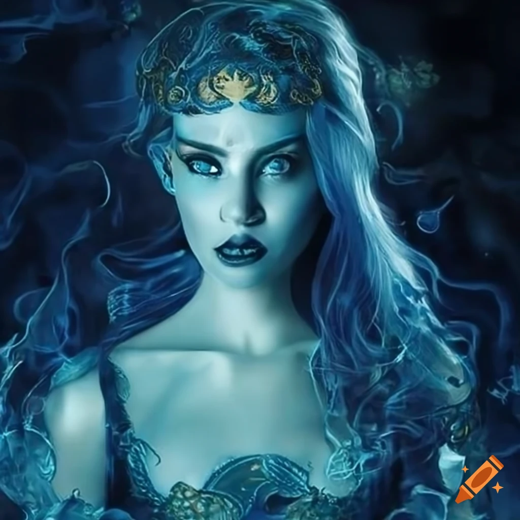 Artistic depiction of the goddess of water on Craiyon