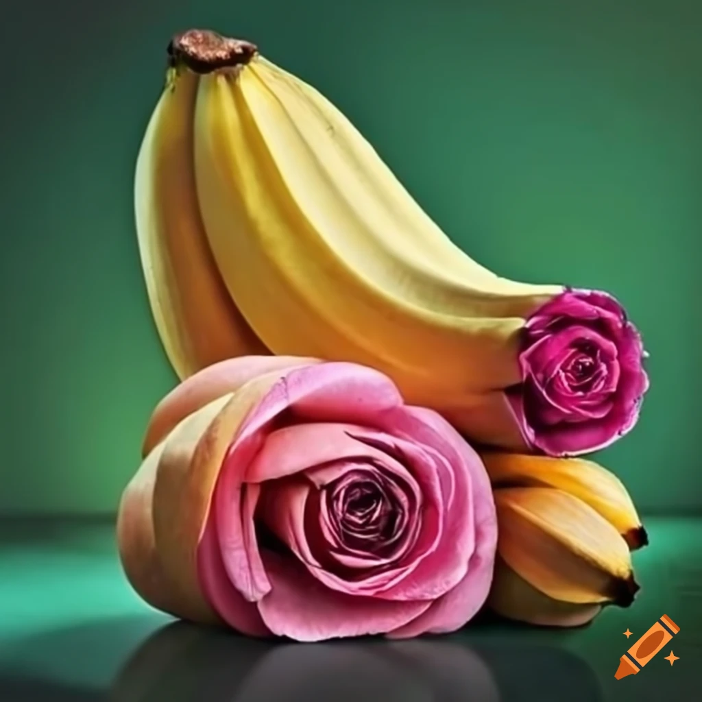 Funny and surreal image with pink bananas on Craiyon