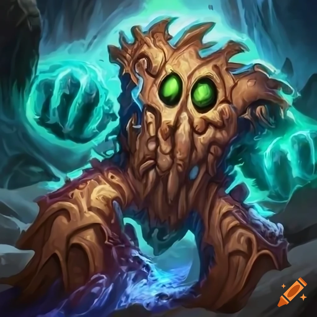 Small cute magma elemental (hearthstone card art) on Craiyon