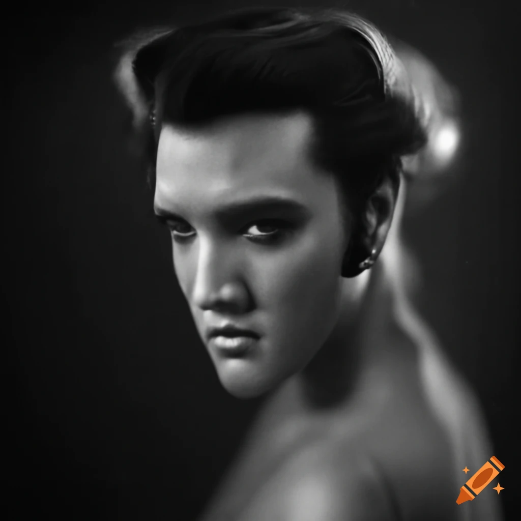Elvis Presley portrait on Craiyon
