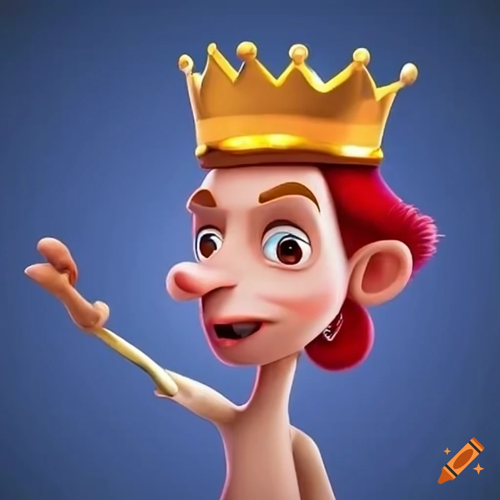 Cartoon depiction of king cotton on Craiyon