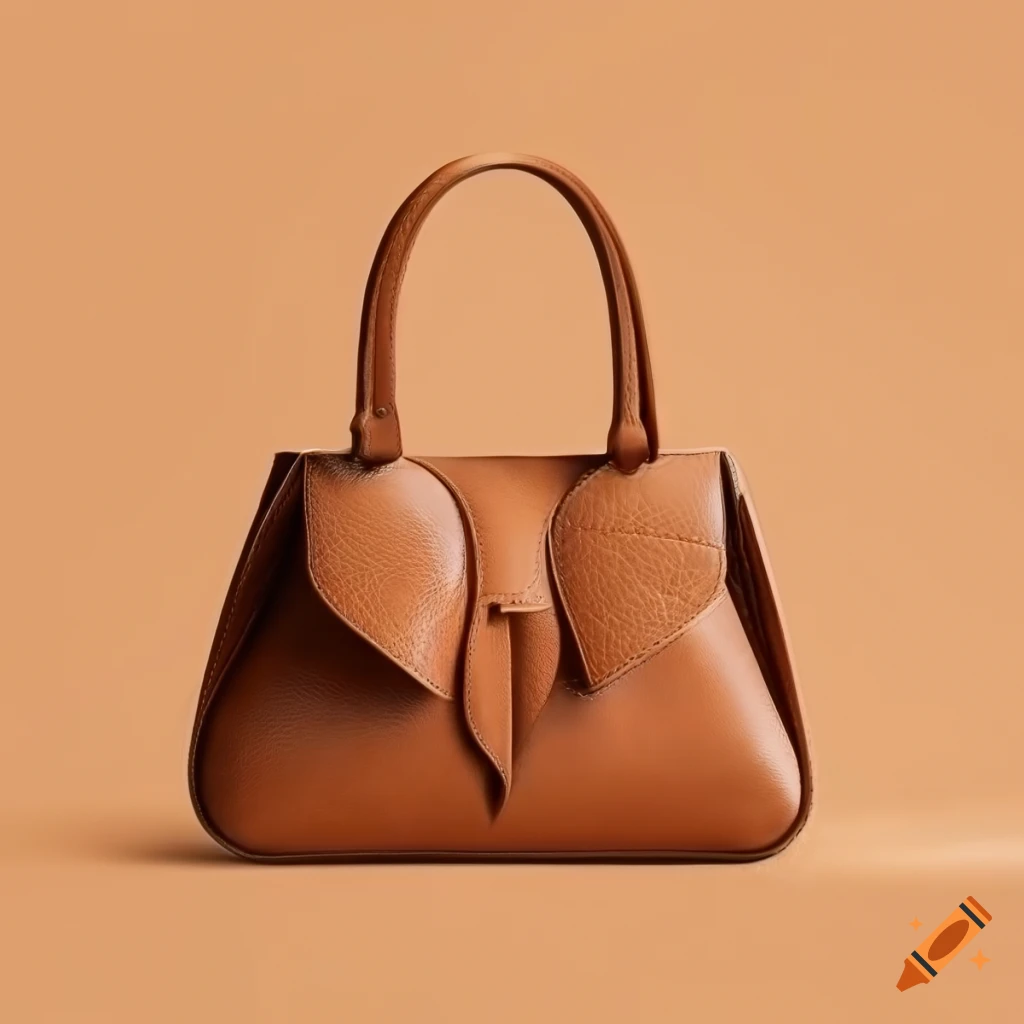 luxurious tan leather handbag