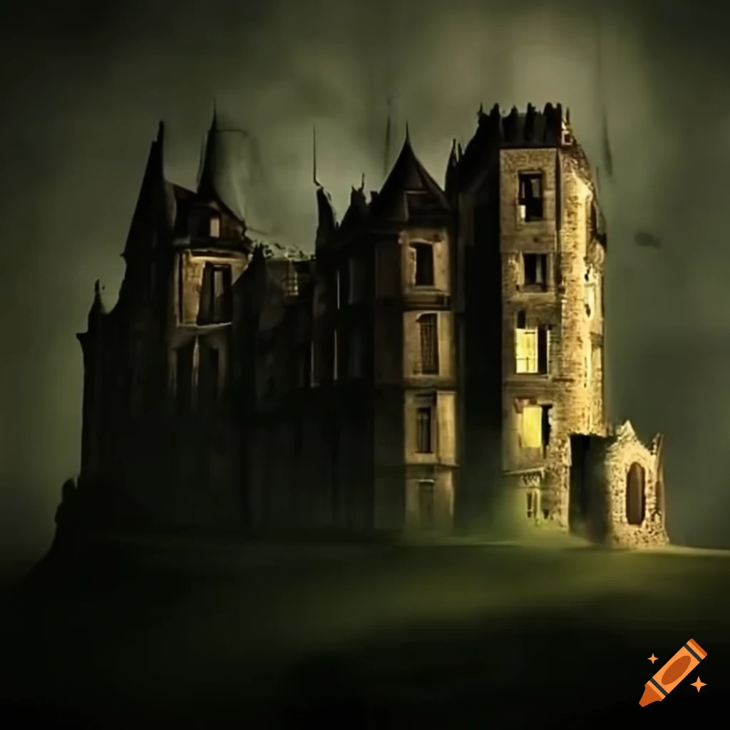 creepy image of a haunted castle
