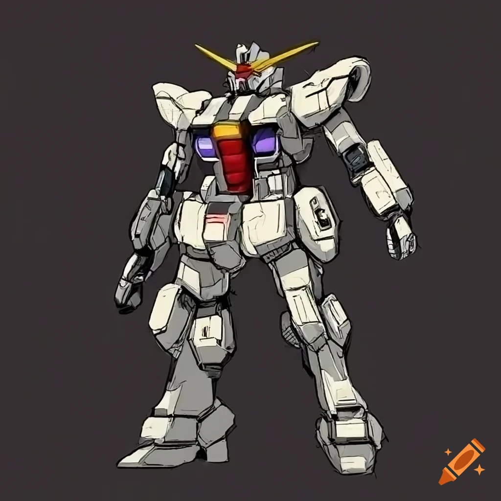 bear-inspired Gundam mecha design