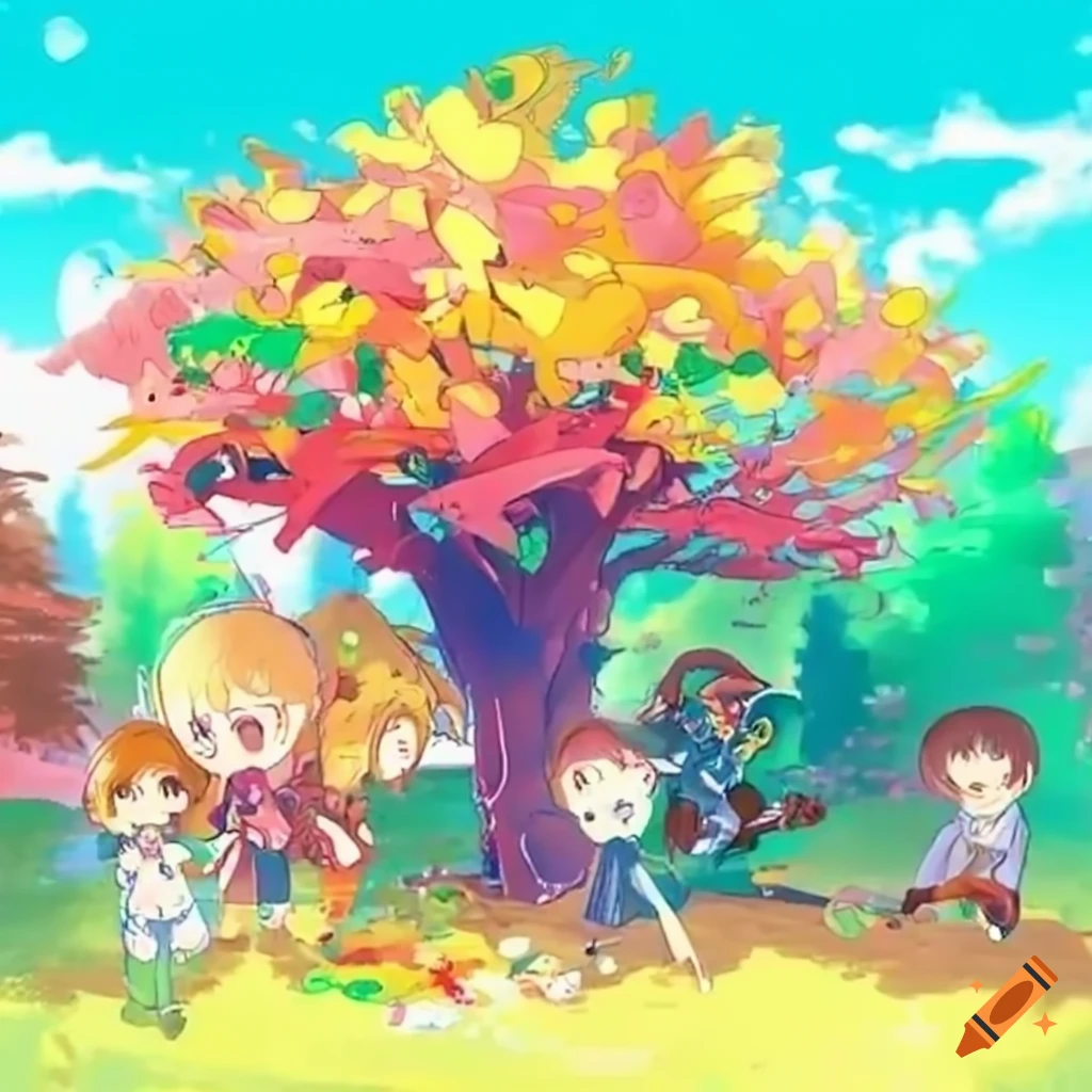 Park with multiple activities for teaching plural nouns on Craiyon