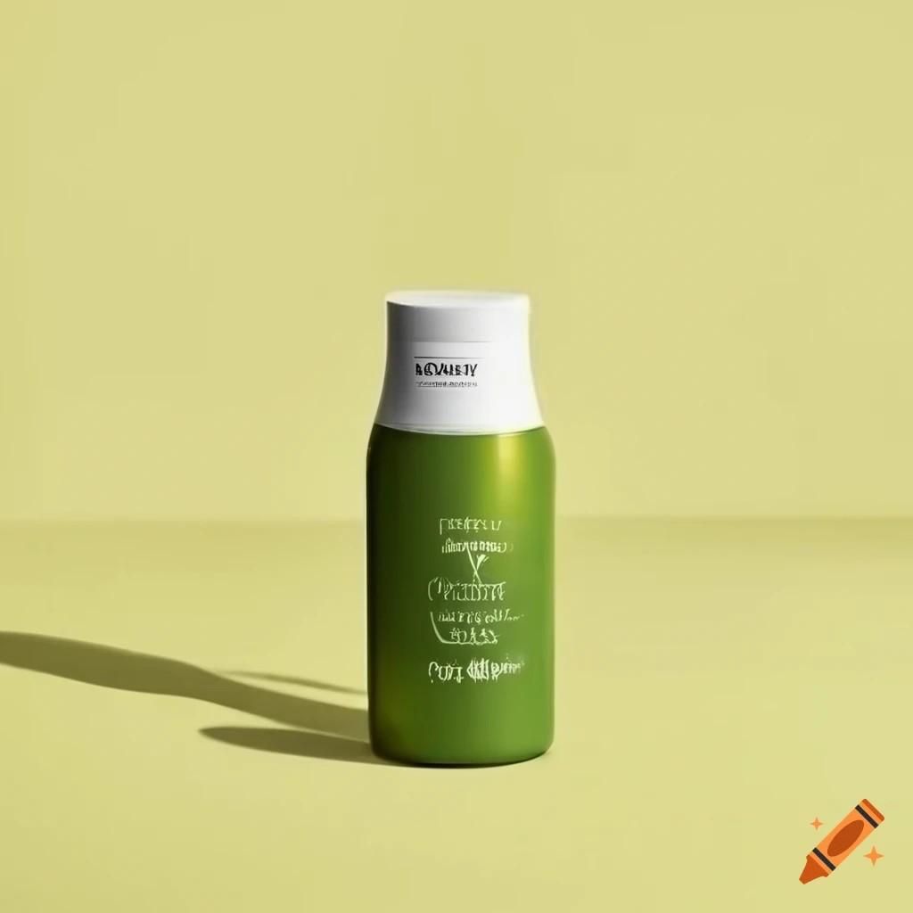 sleek and modern packaging design for GreenGlow plant-based beverage