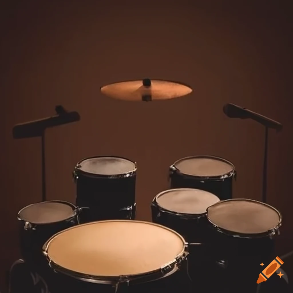 drum set in an industrial interior