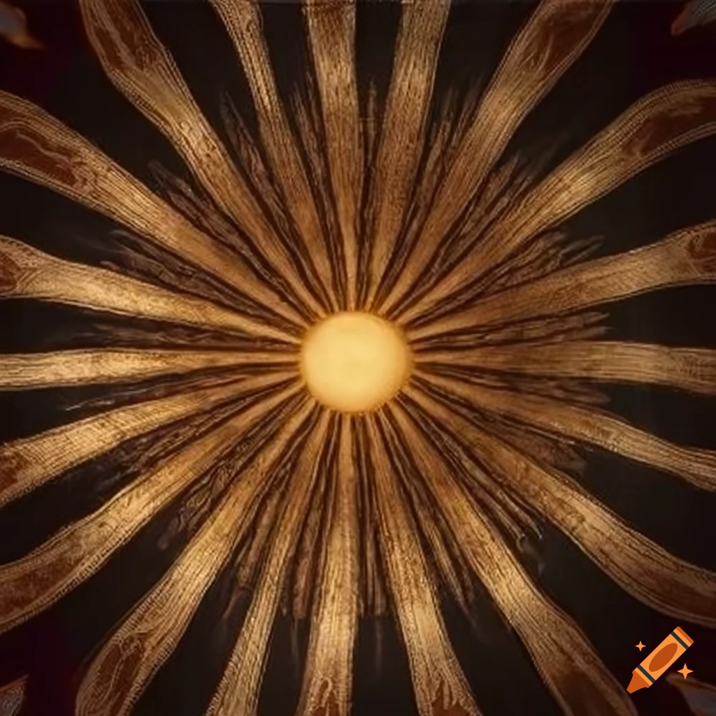 Italian silk with sunburst design