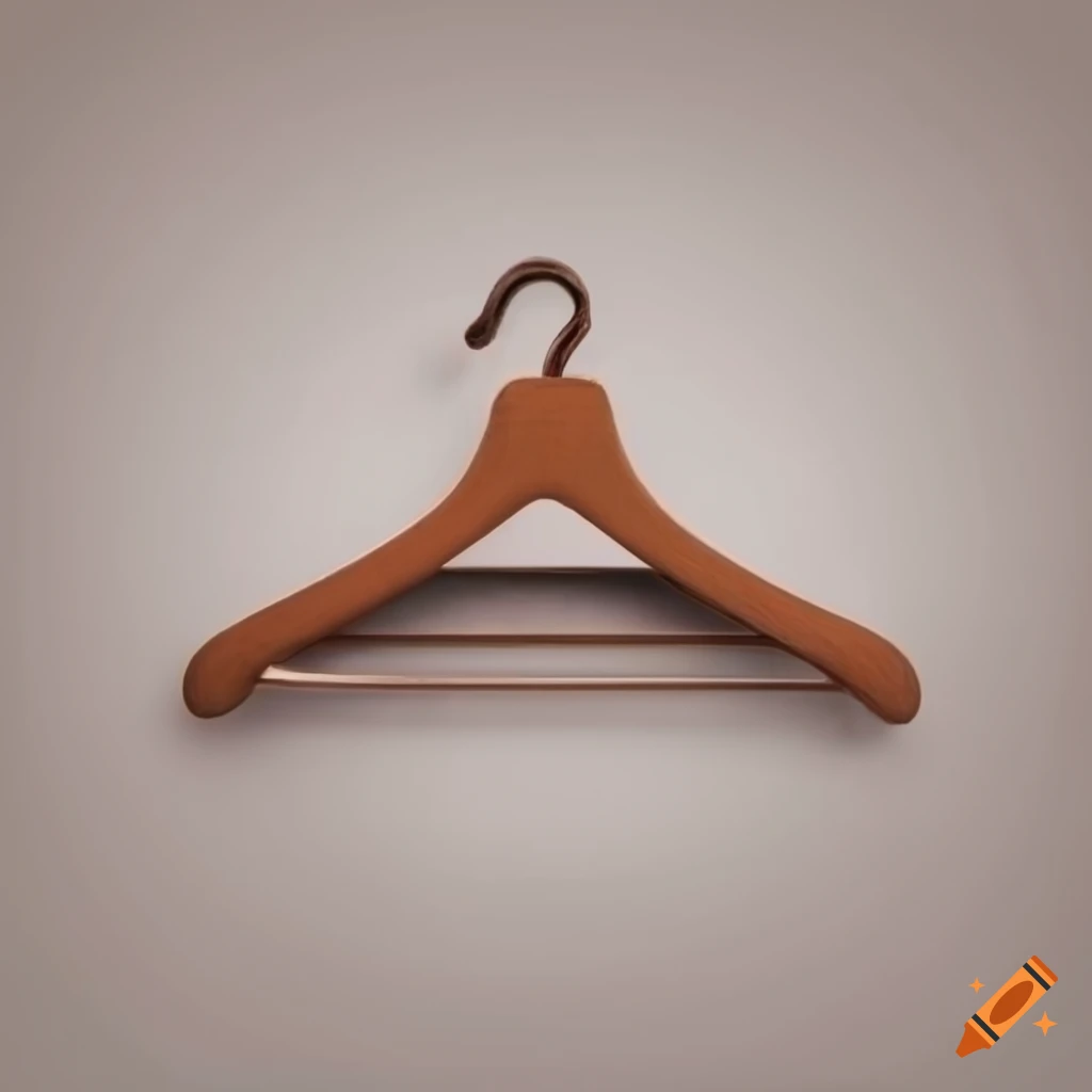 brown hanger on a white background