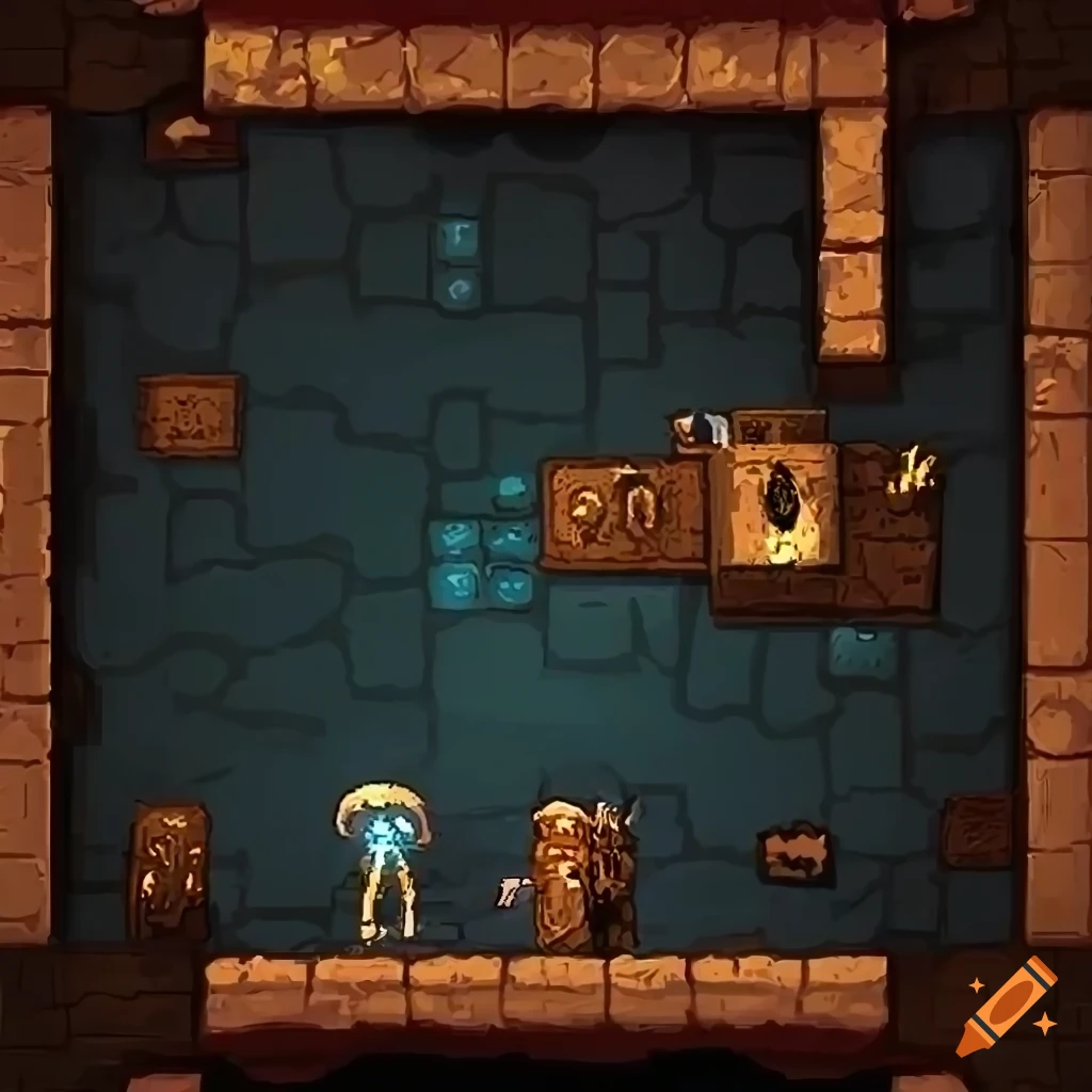 top-down tileset for a dungeon game