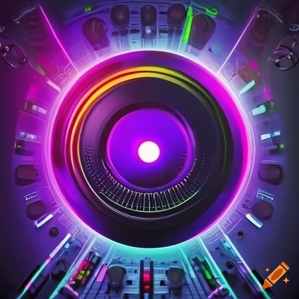 Dj mixing electronic music in a dark atmosphere