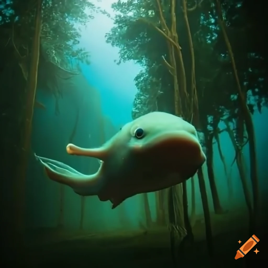 snapshot of a blobfish chasing the camera