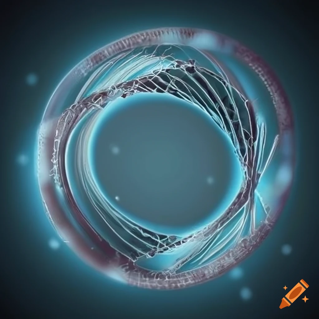 abstract image of grey DNA and circles