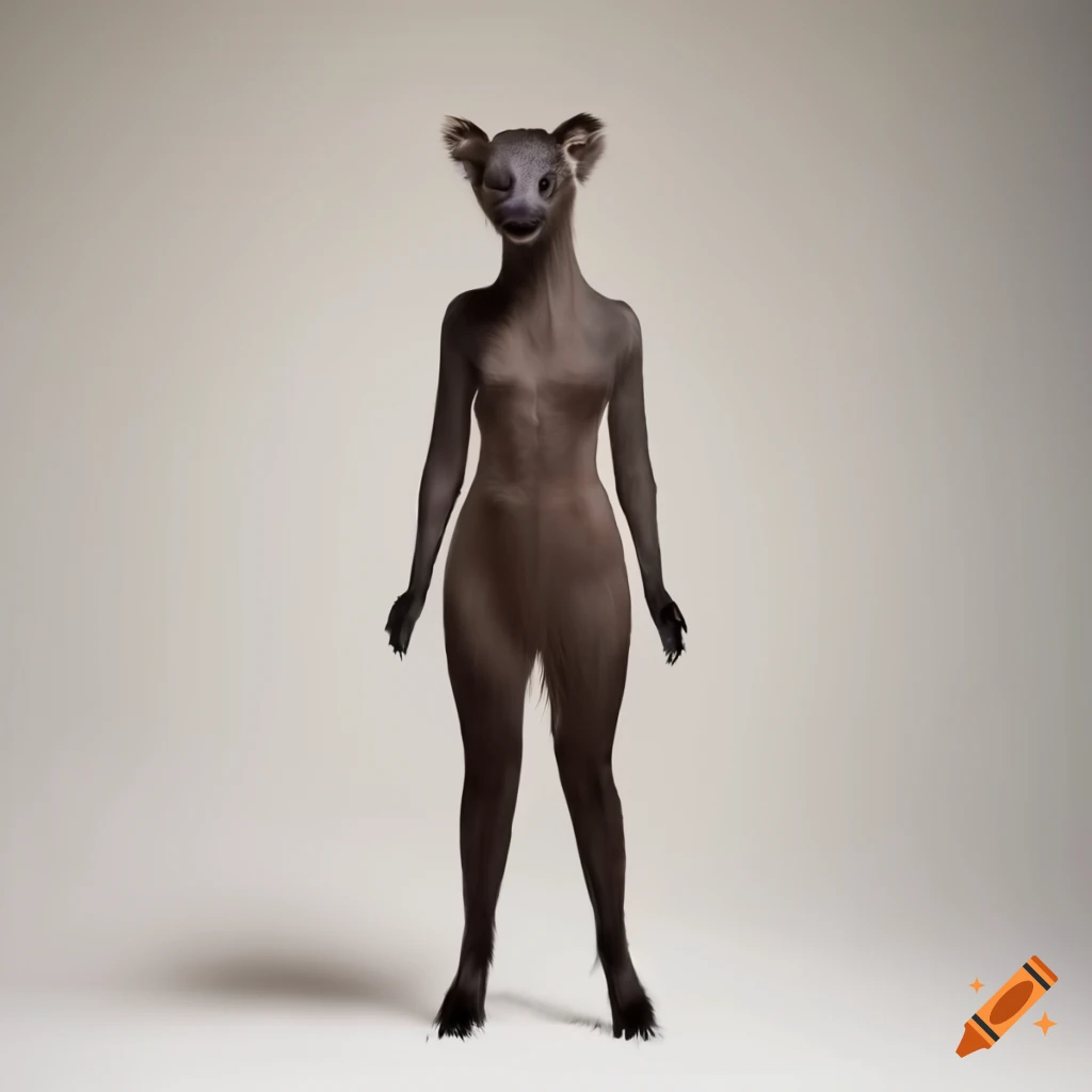 artistic depiction of a goat-stoat humanoid