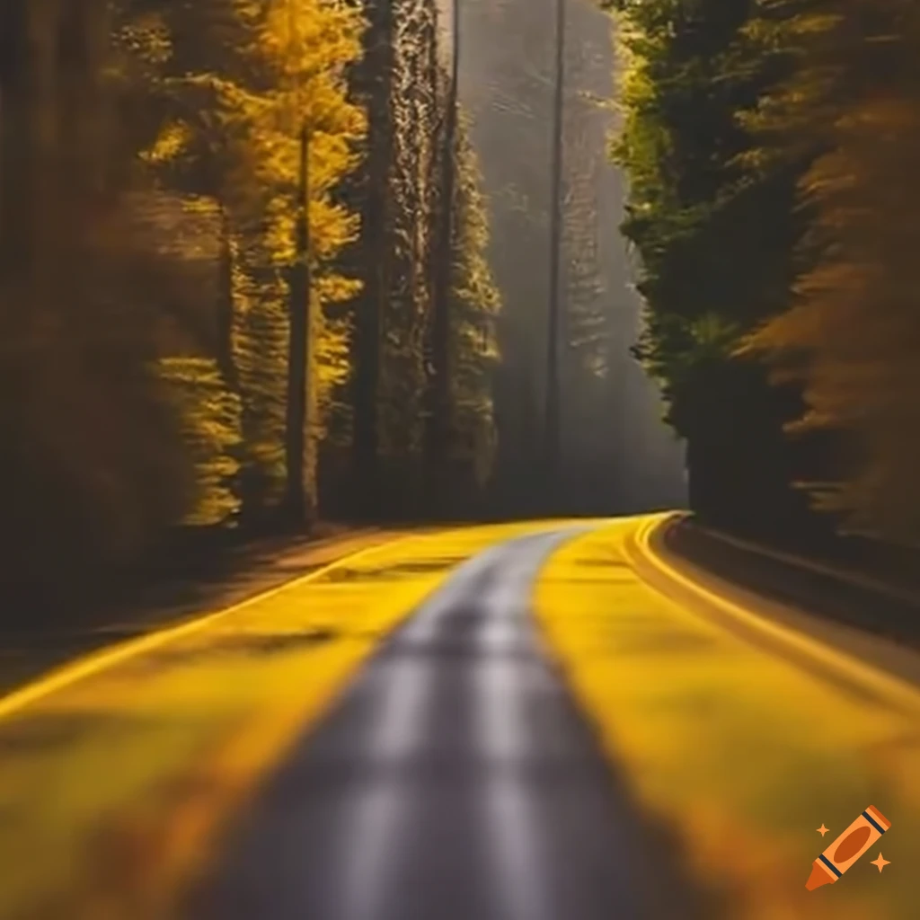 Winter Road In Beautiful Surroundings