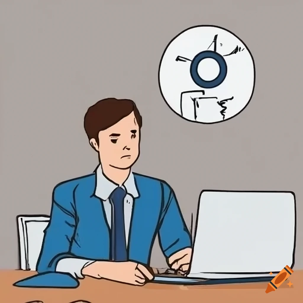 Man programming on a computer on Craiyon