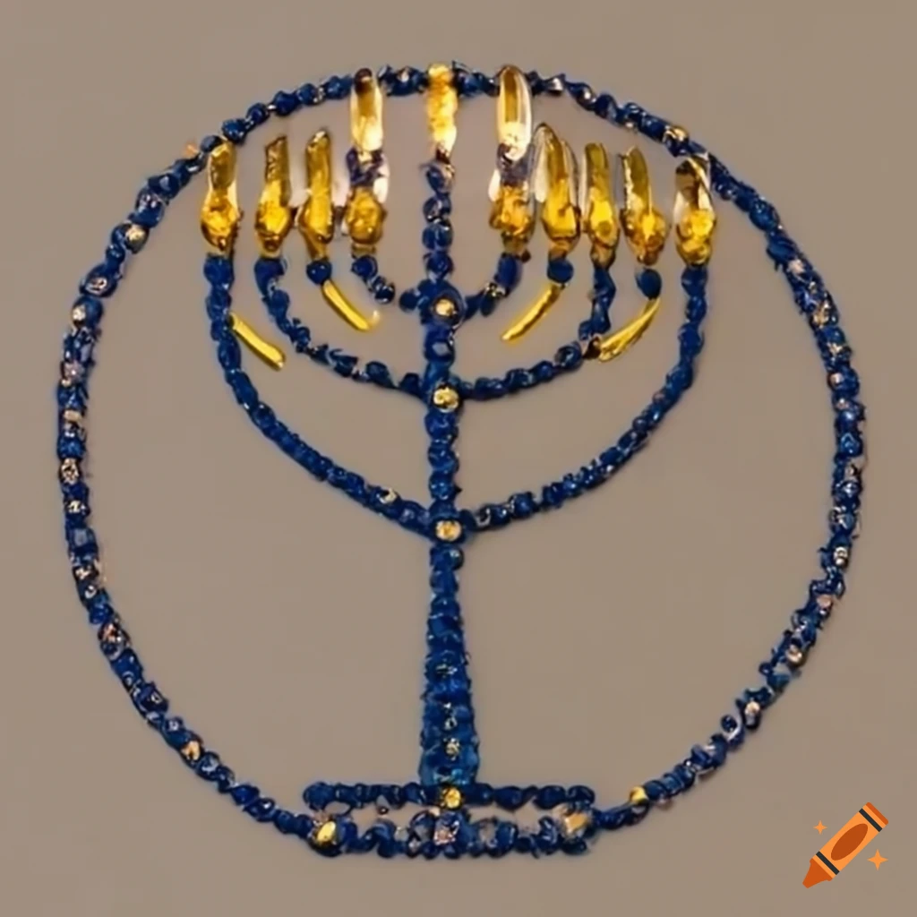 logo of a menorah made from a wedding ring