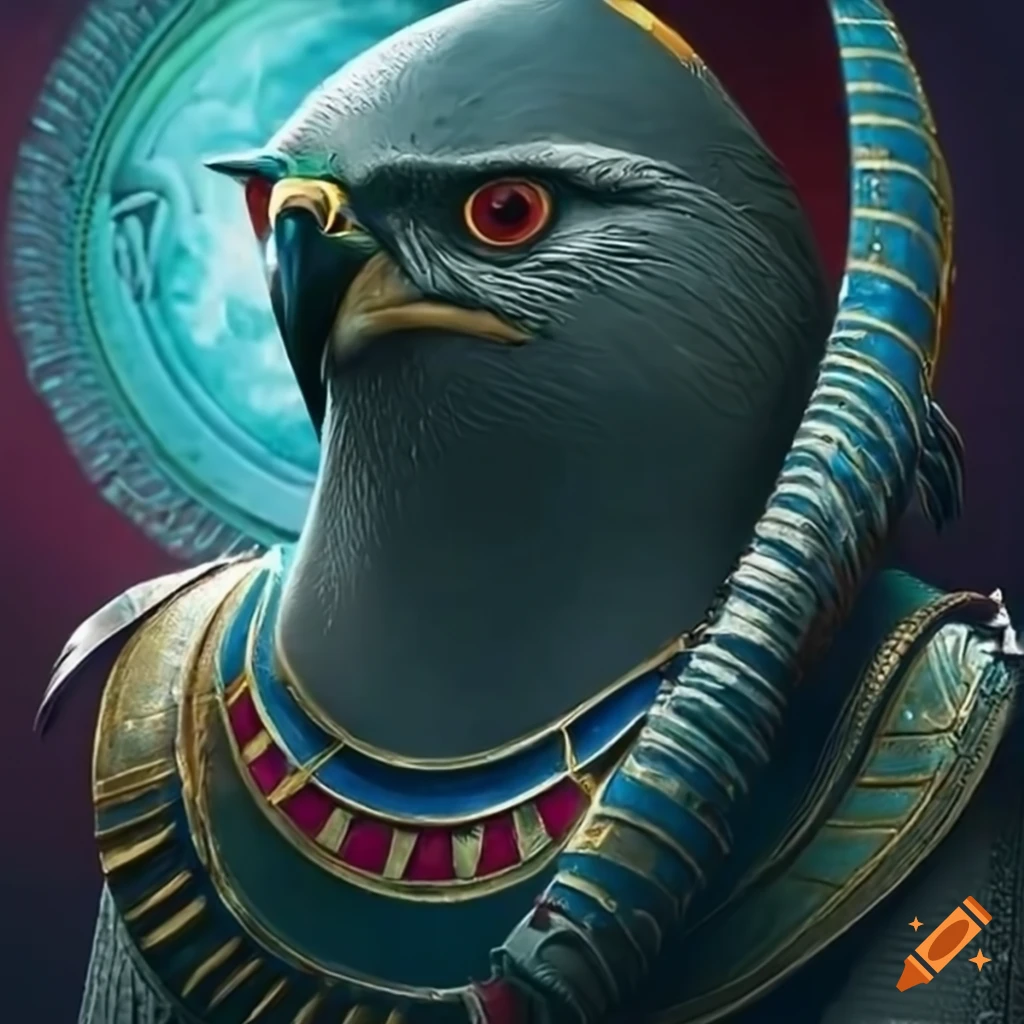Horus the hacker with a falcon head