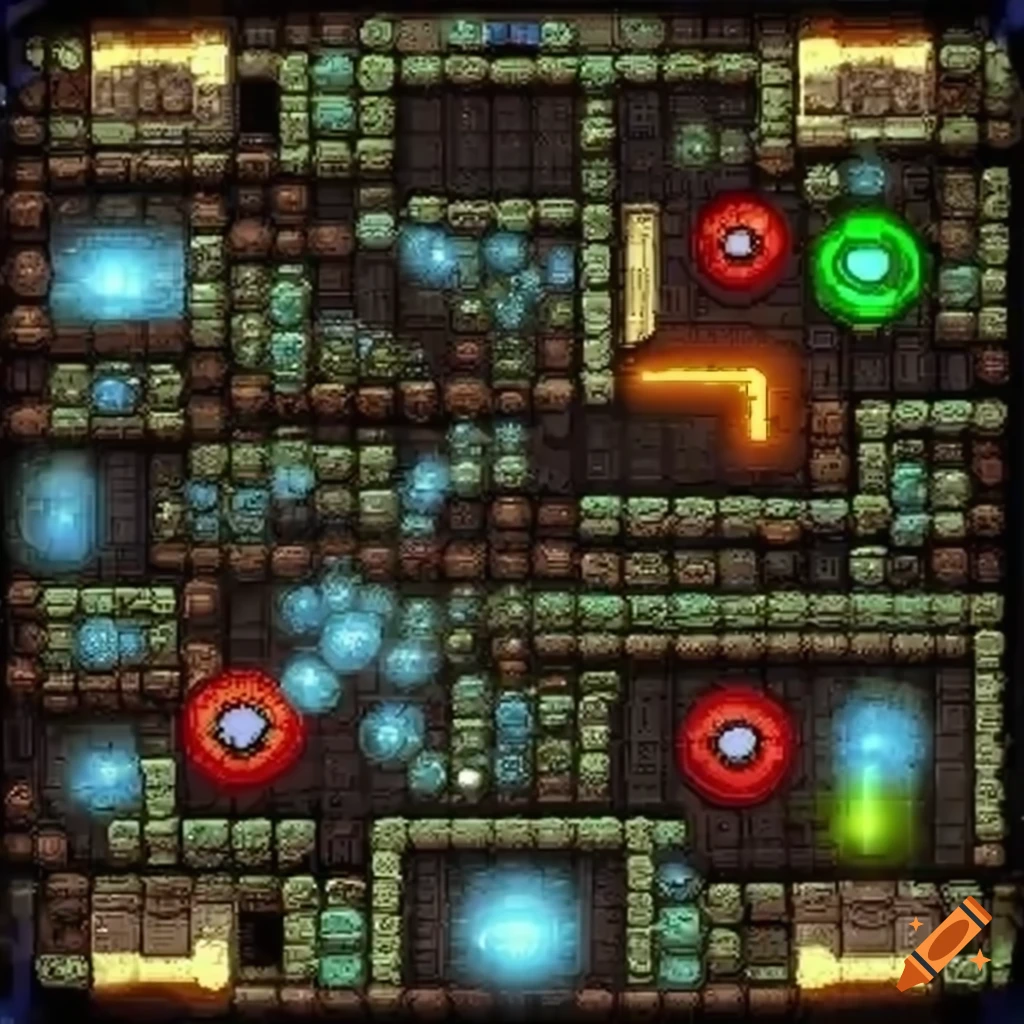 2d game map layout with bubbles
