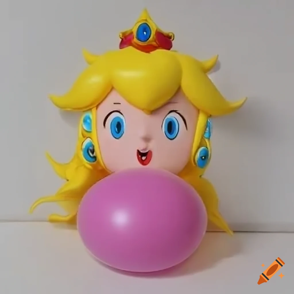 Princess Peach bouncing like a rubber ball