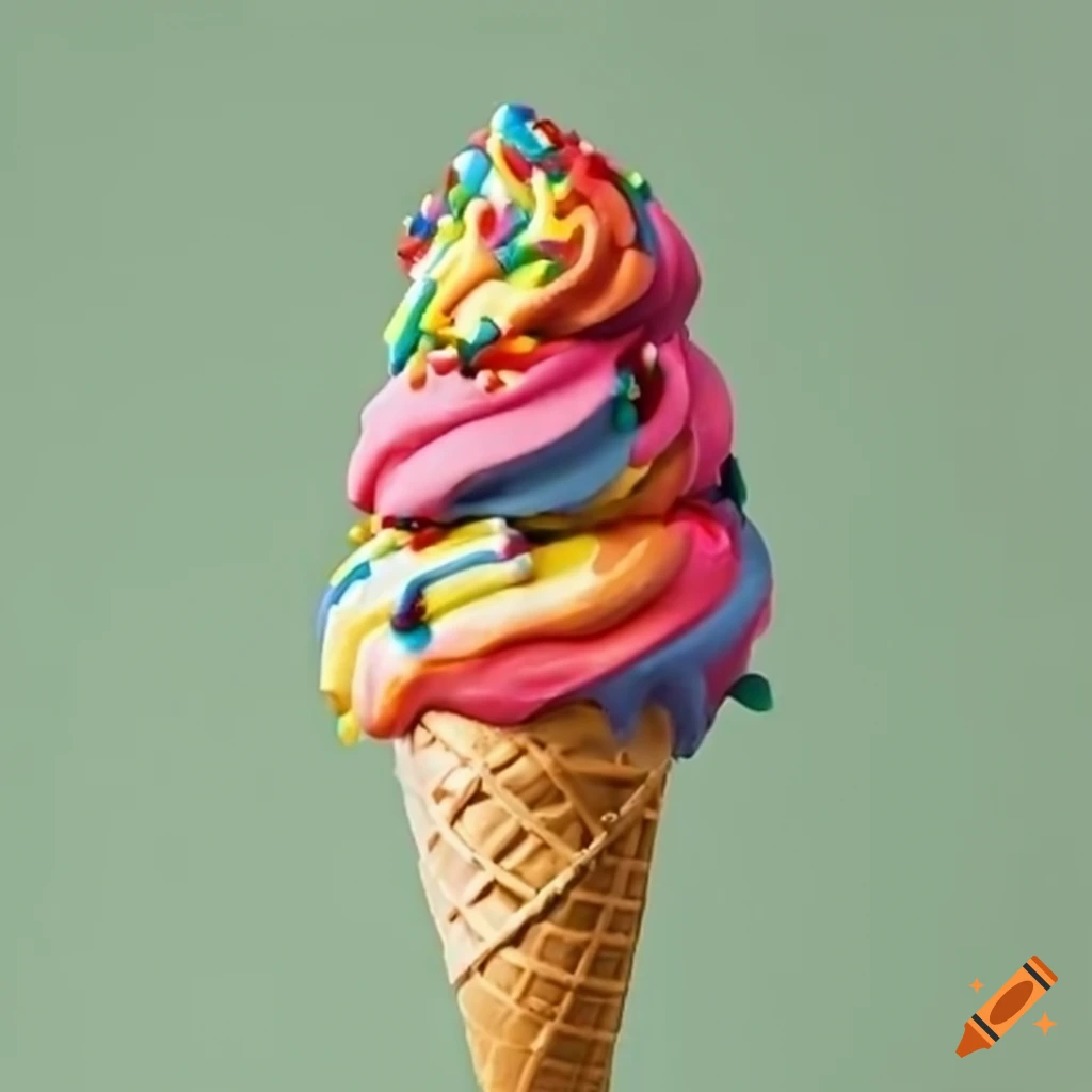 Colorful Ice Cream Cone