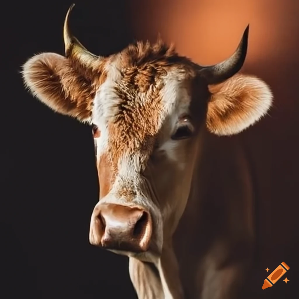 close-up of a cow