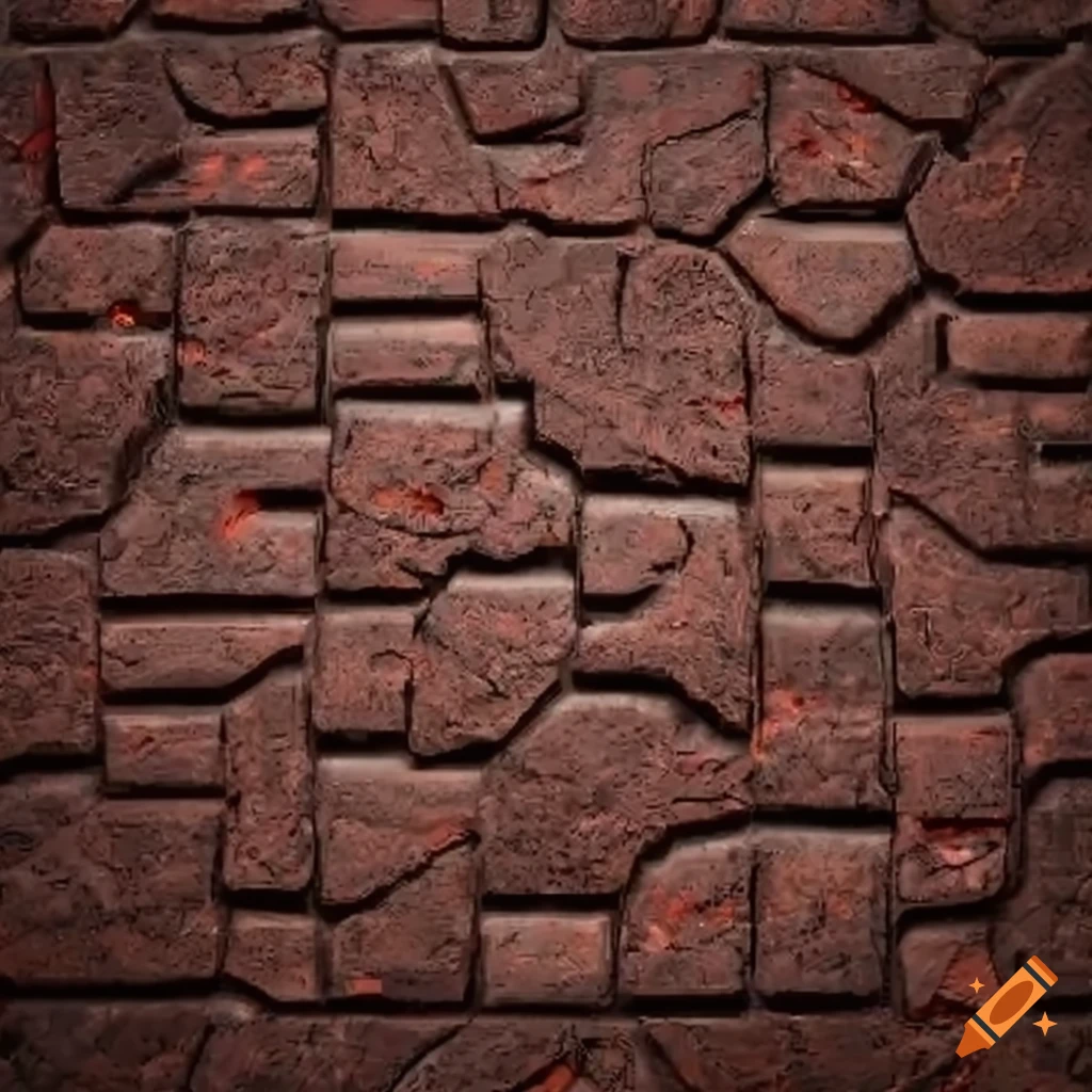 2D molten rock tiles from Super Metroid game