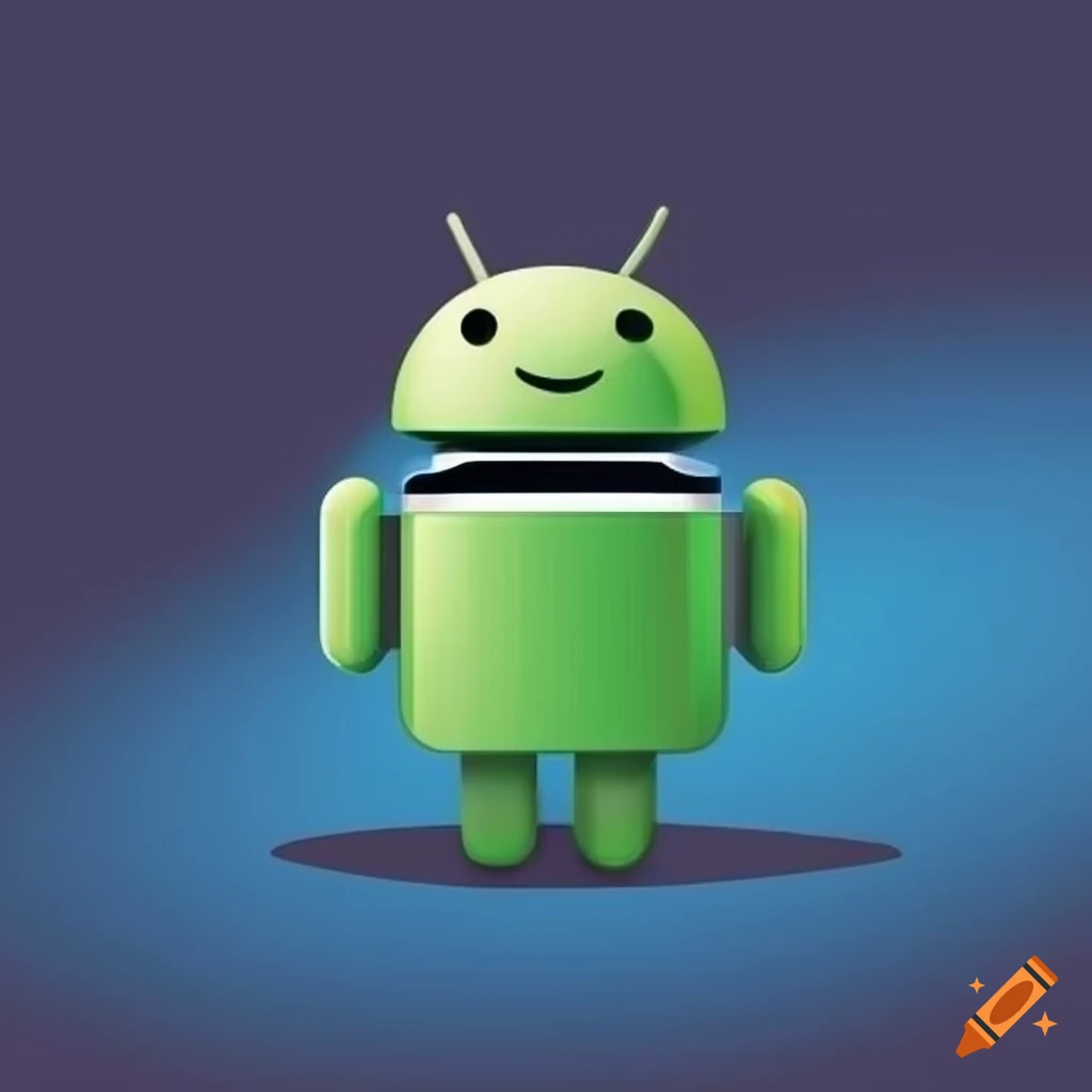Colorful android robot logo