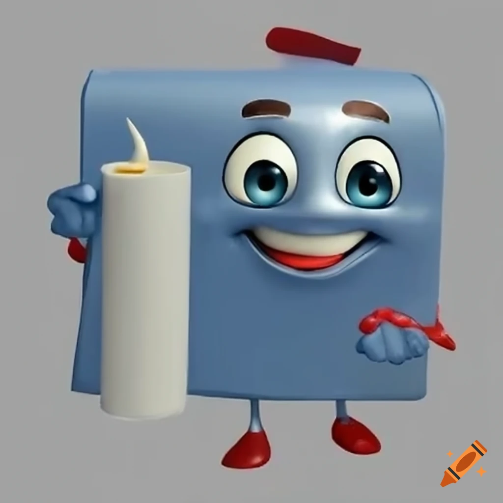 Toilet paper cartoon character