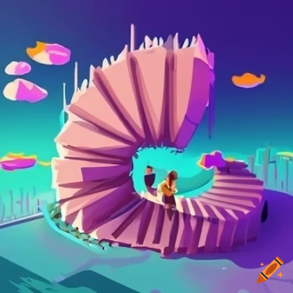 Fibonacci-based artwork with characters from 'Children of the Light' game