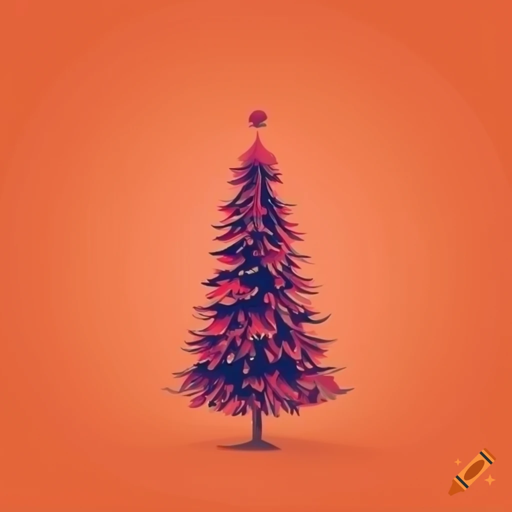 Minimalist vector of a christmas tree on Craiyon