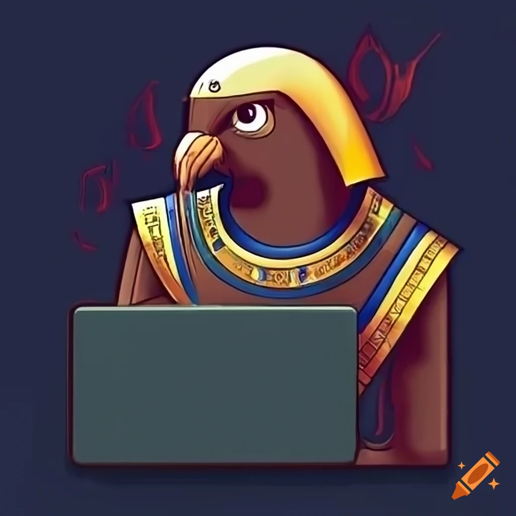Horus the hacker with a falcon head