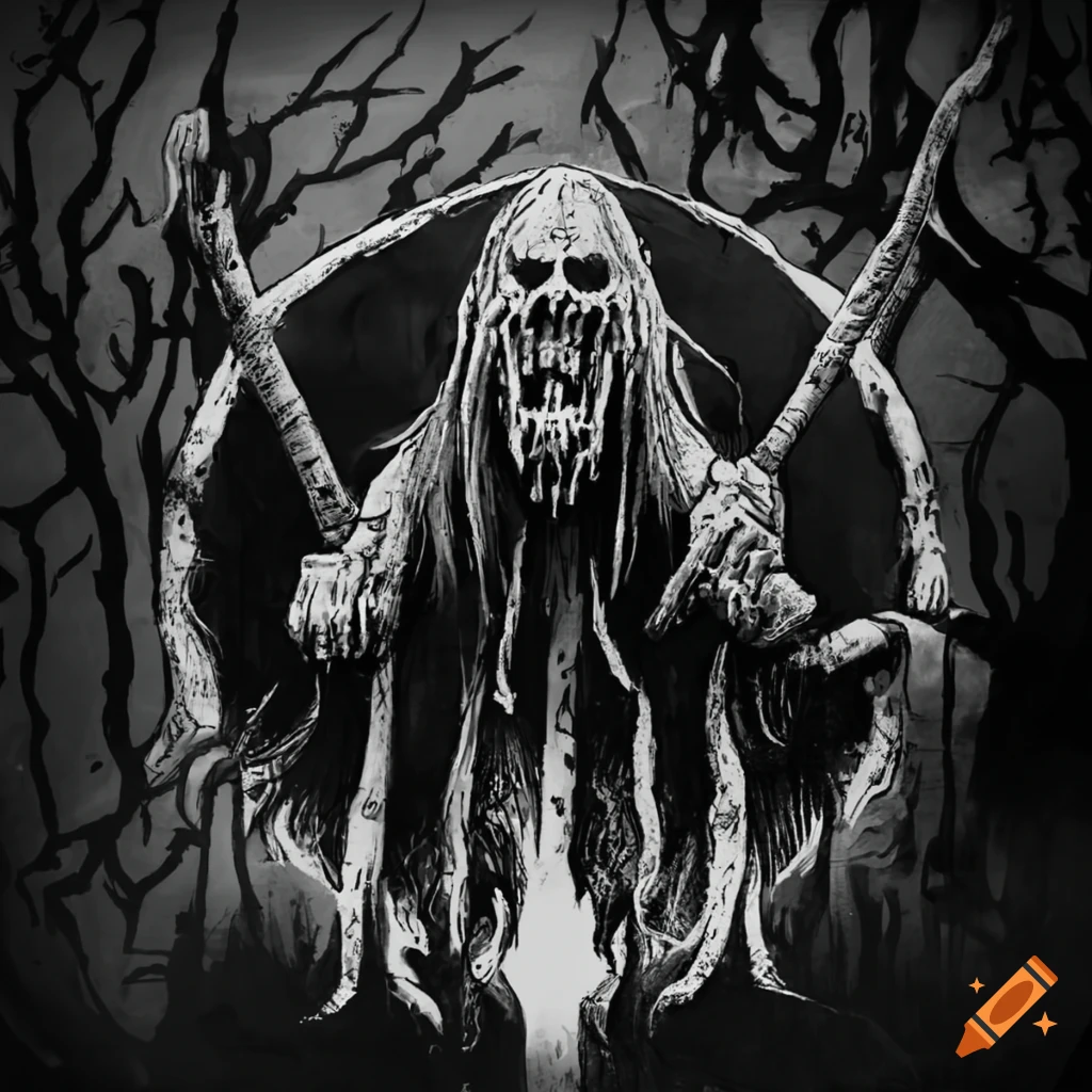 black metal logo of GRAVE HAG