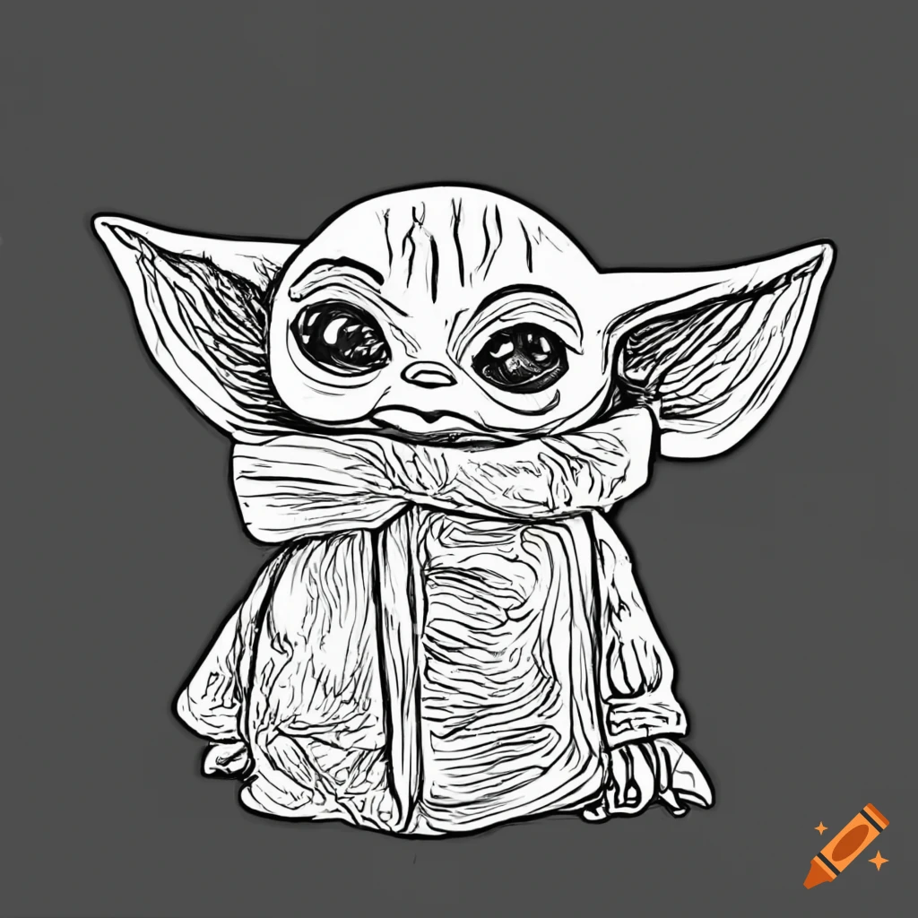 ArtStation - Day 50! I wanted to draw baby Yoda from the Mandalorian! I  hope you all enjoy it!