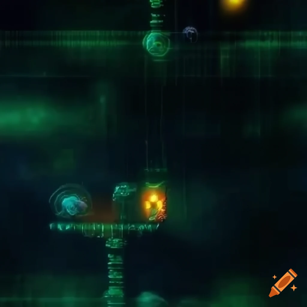 Layout map of a 2d platformer game with bubbles on Craiyon