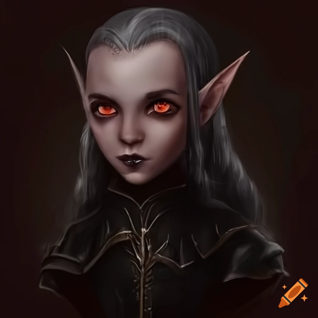 image of a child Dark Elf rogue