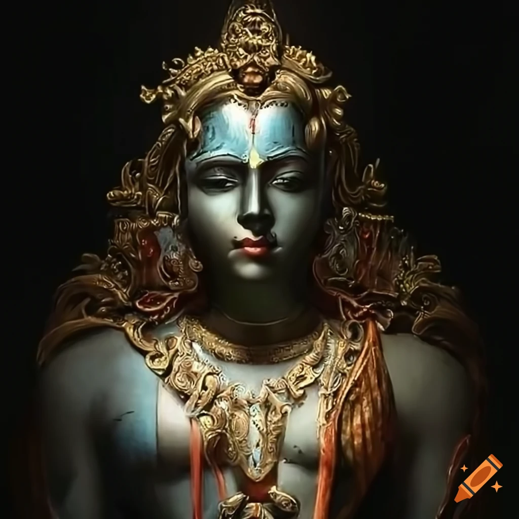 Milan Art Academy-style painting of Lord Krishna