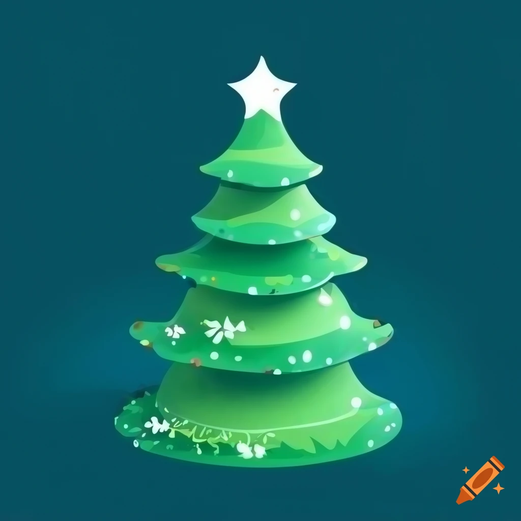 Minimalist vector of a christmas tree