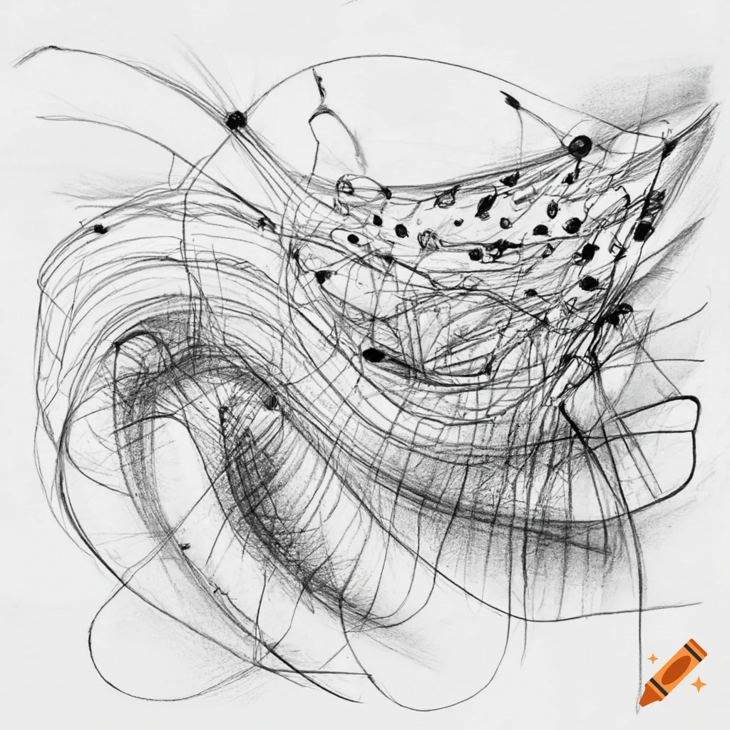 Sund Draw Abstract drawing representing sound waves on Craiyon