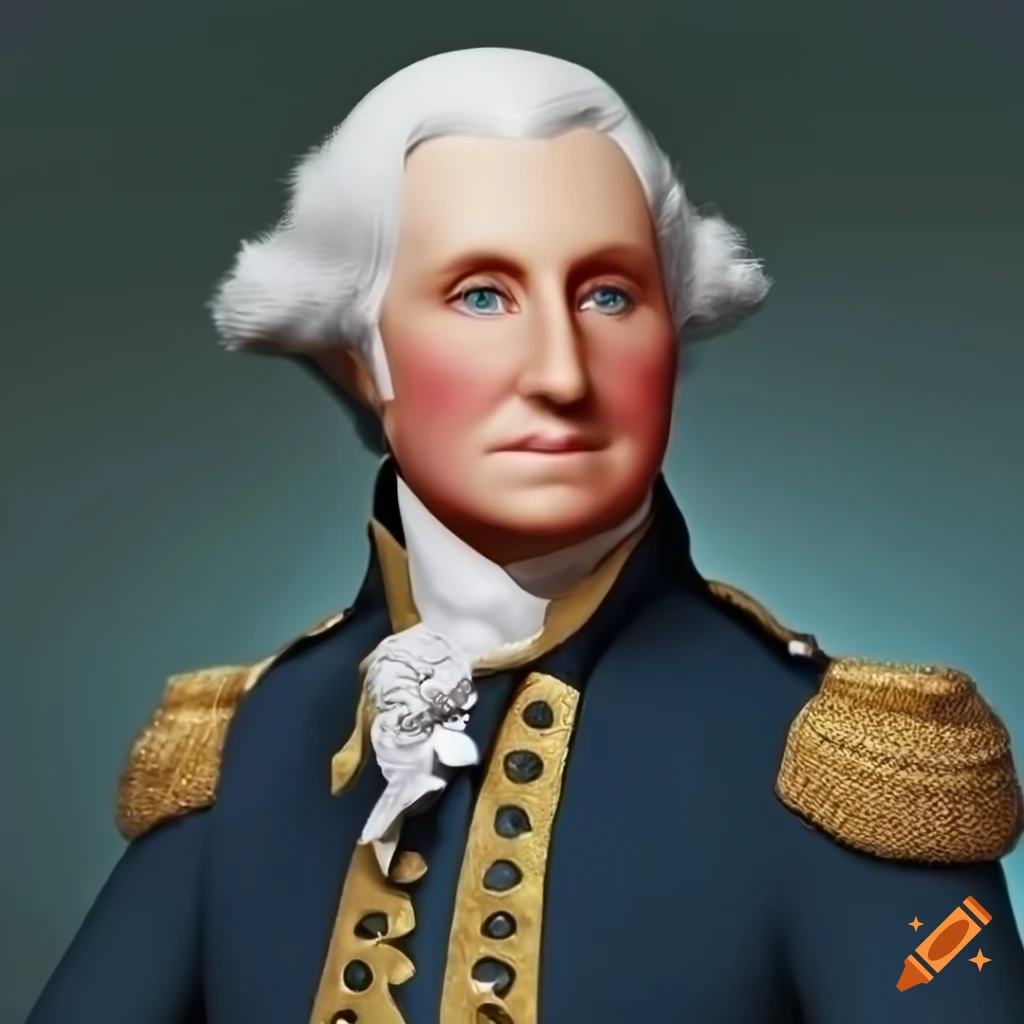 photorealistic depiction of George Washington in Barbie style