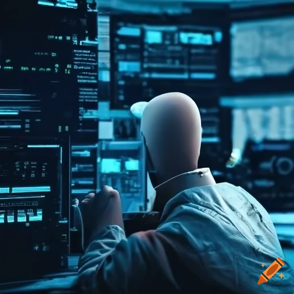 software engineer in front of a computer
