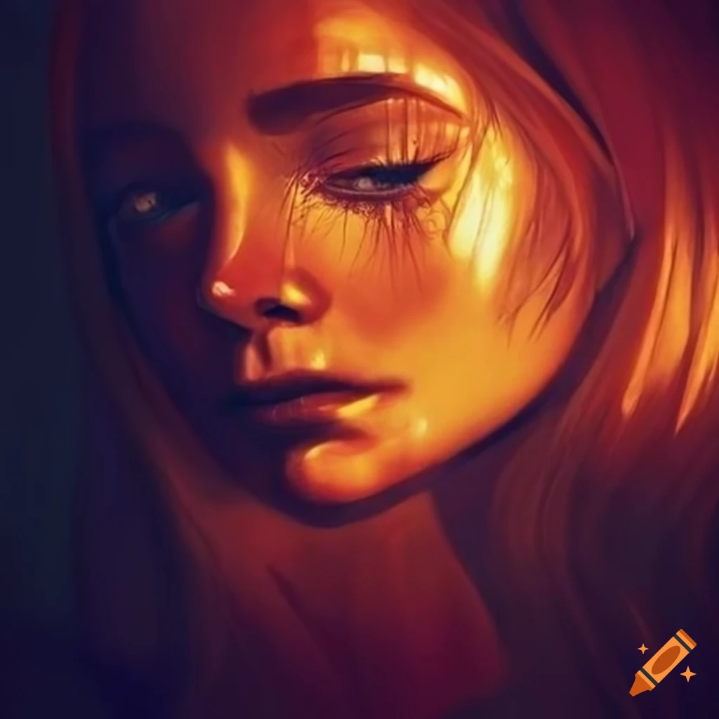 Digital portrait artwork on Craiyon
