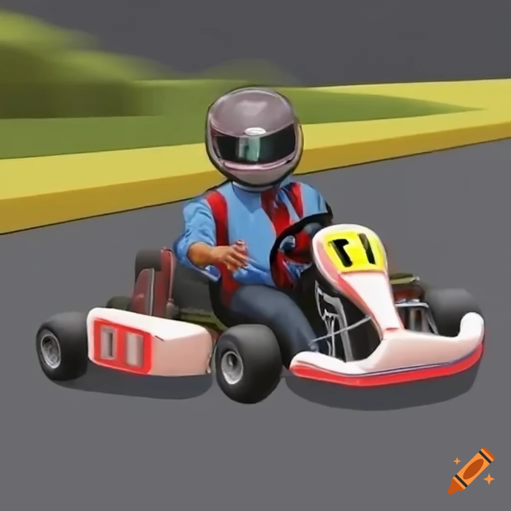 kart racing action