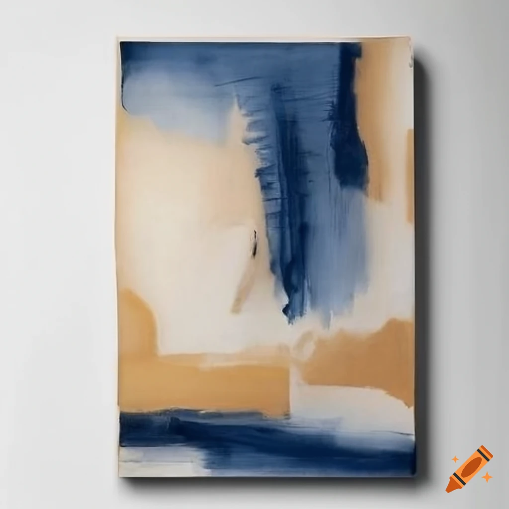 abstract painting with shades of grey and blue dominant