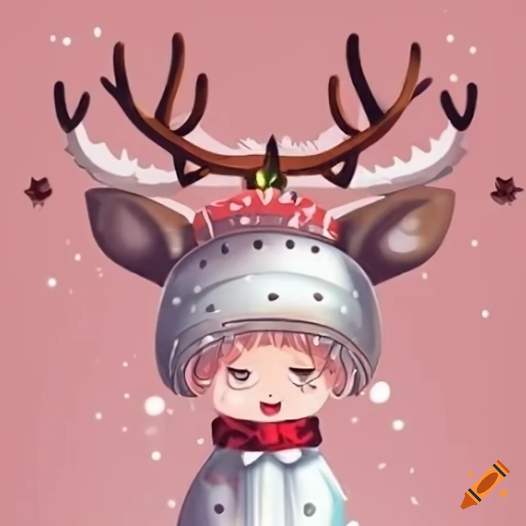 transparent design of a Christmas reindeer