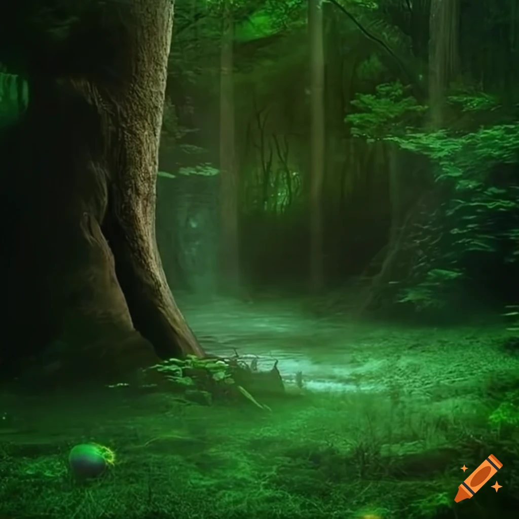 Image of a magical artifact in an enchanted forest on Craiyon