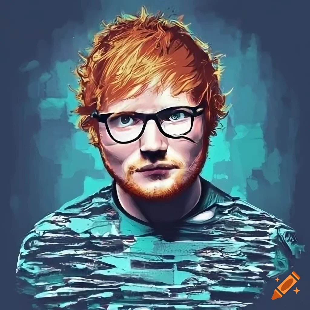 Cover art inspired by ed sheeran's style on Craiyon