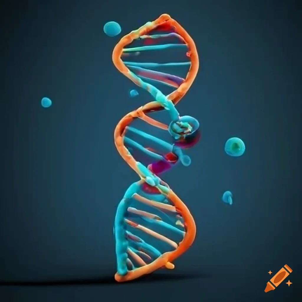 illustration of swirling DNA in a school setting